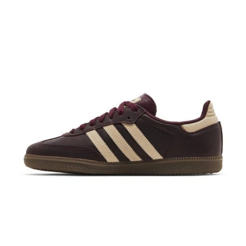 NWT Adidas Samba OG, Womens, Maroon Crystal Sand - Picture 3 of 16